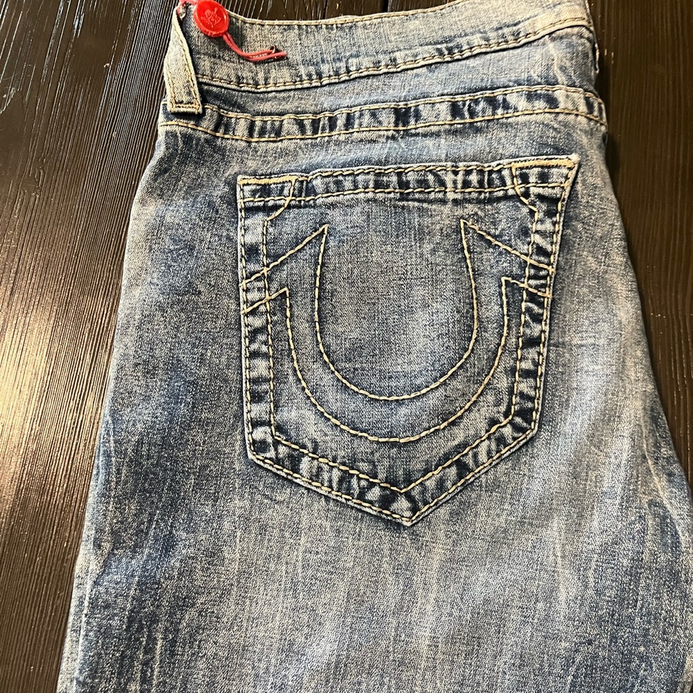True Religion Blue Straight Jeans Vintage Wash